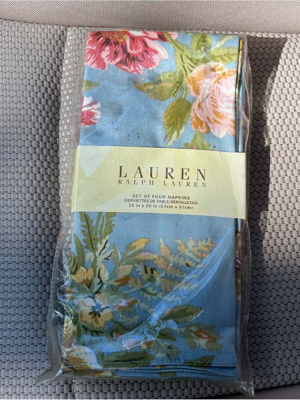 Ralph Lauren Britanny Blue floral cloth napkins. Brand new in original pkg. 4